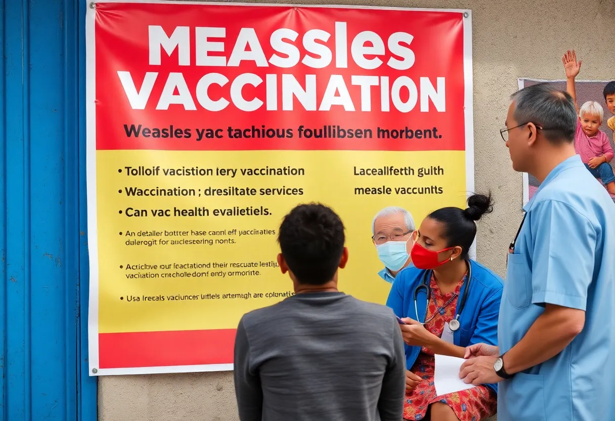 Public health announcement regarding measles outbreak in Texas