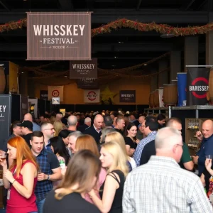 Attendees enjoying samples at the Whiskey Riot Festival in San Antonio.