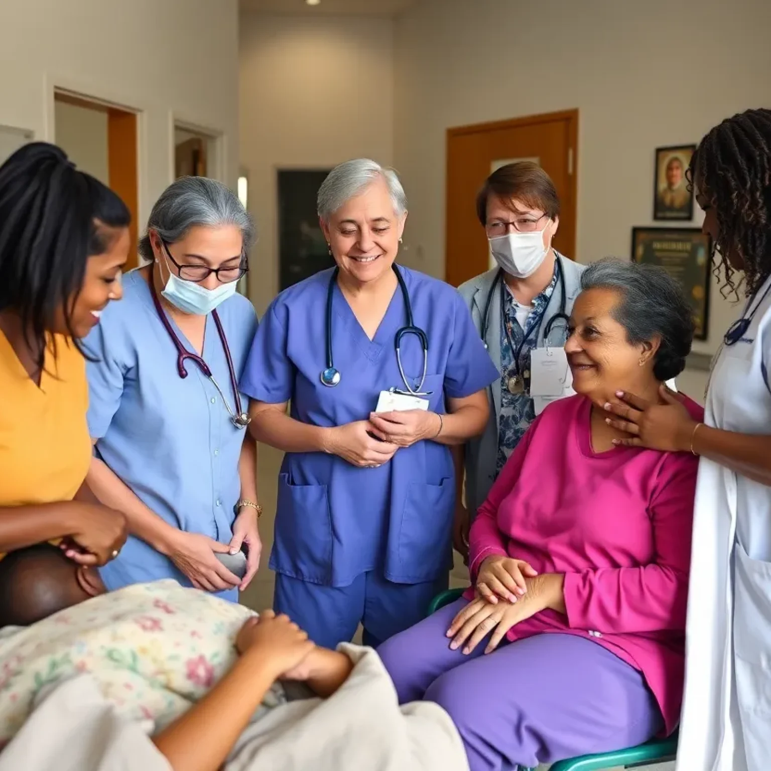 Healthcare workers in San Antonio assisting patients at CHRISTUS Health Medical Center.