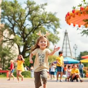 Families enjoying spring break activities in San Antonio