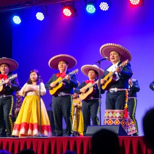 Fox Tech Mariachi students performing at a competition