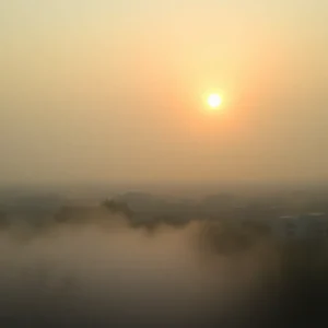 San Antonio skyline during a hazy morning due to dust