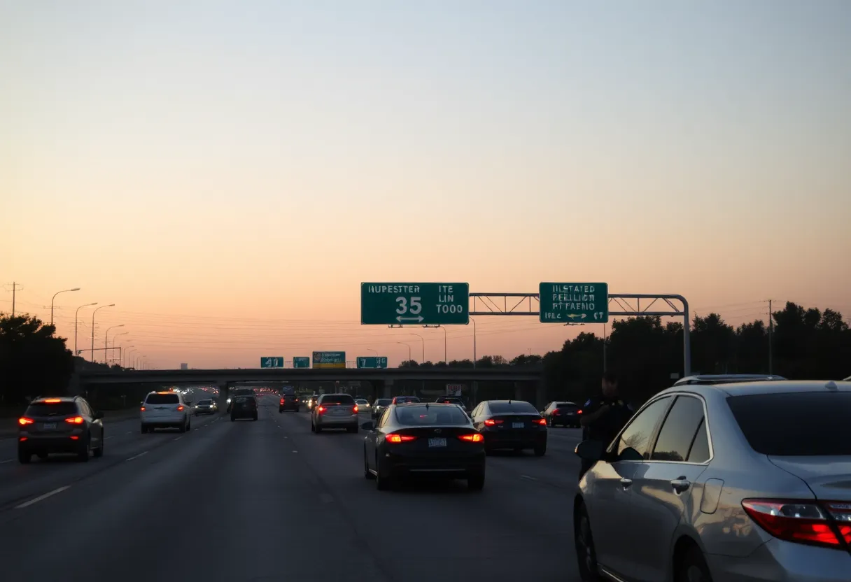 Traffic flow on Interstate 35 in San Antonio after police situation resolved