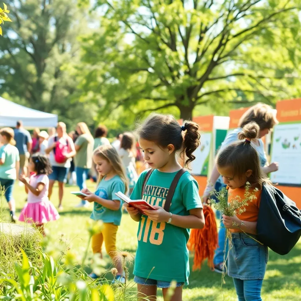 Families celebrating outdoors during Latino Outdoors anniversary