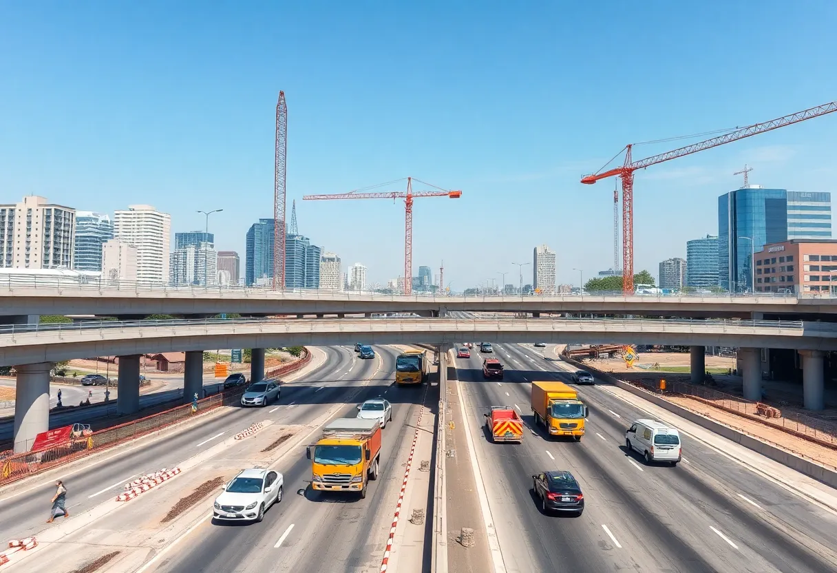 Construction at Loop 1604 and I-10 interchange in San Antonio