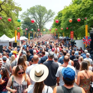 Crowd enjoying live music at the March Madness Music Festival in San Antonio.