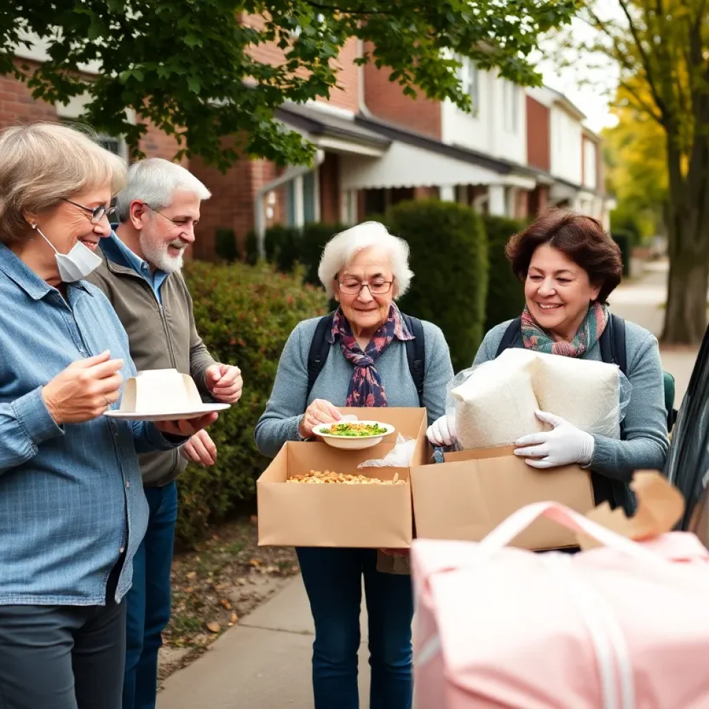 Volunteers delivering meals to seniors in San Antonio