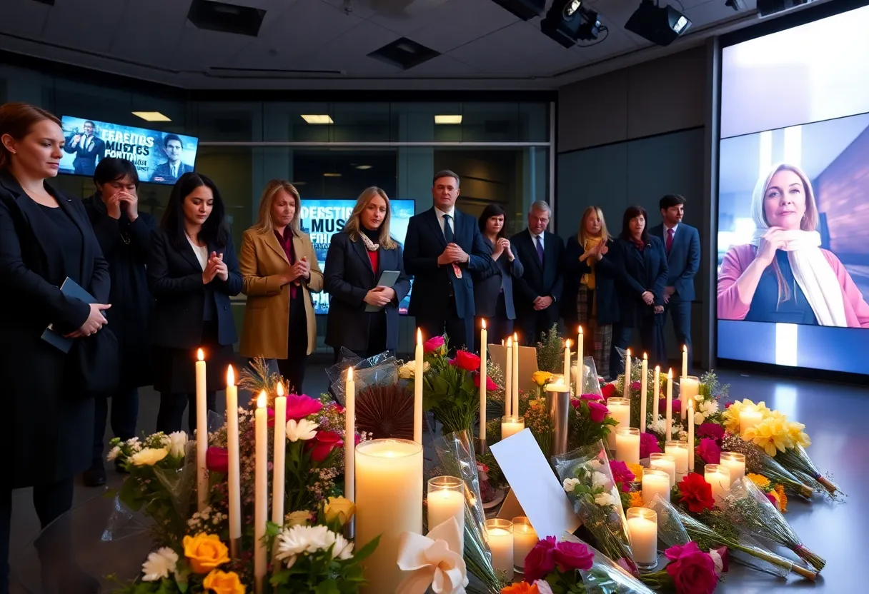 Memorial for the late Telemundo reporter Adan Manzano