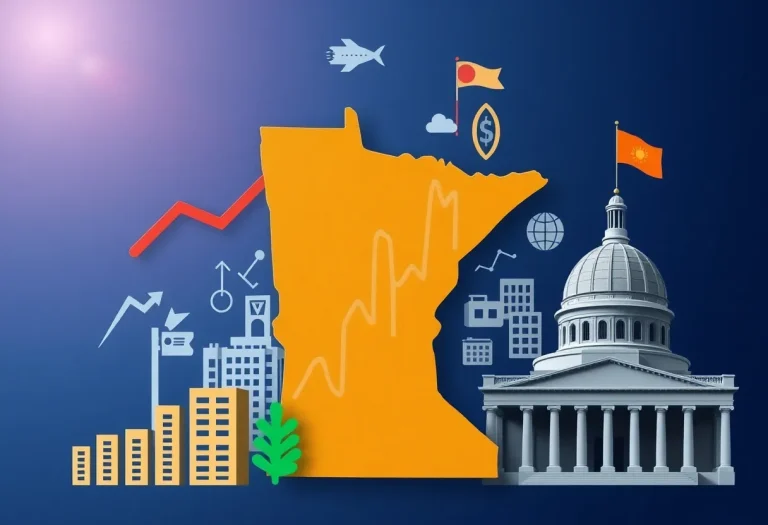 Illustration depicting the challenges facing Minnesota's state budget.