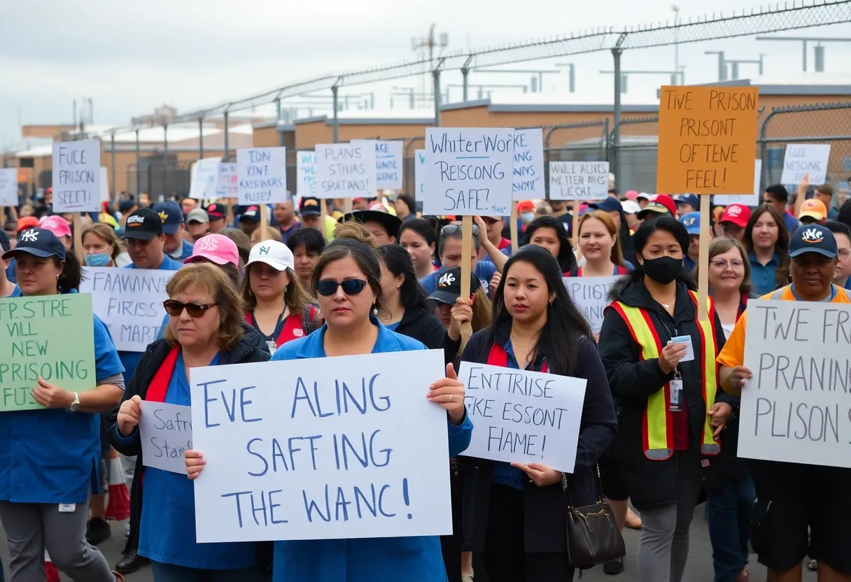 Prison workers rally for safety and staffing improvements in New York