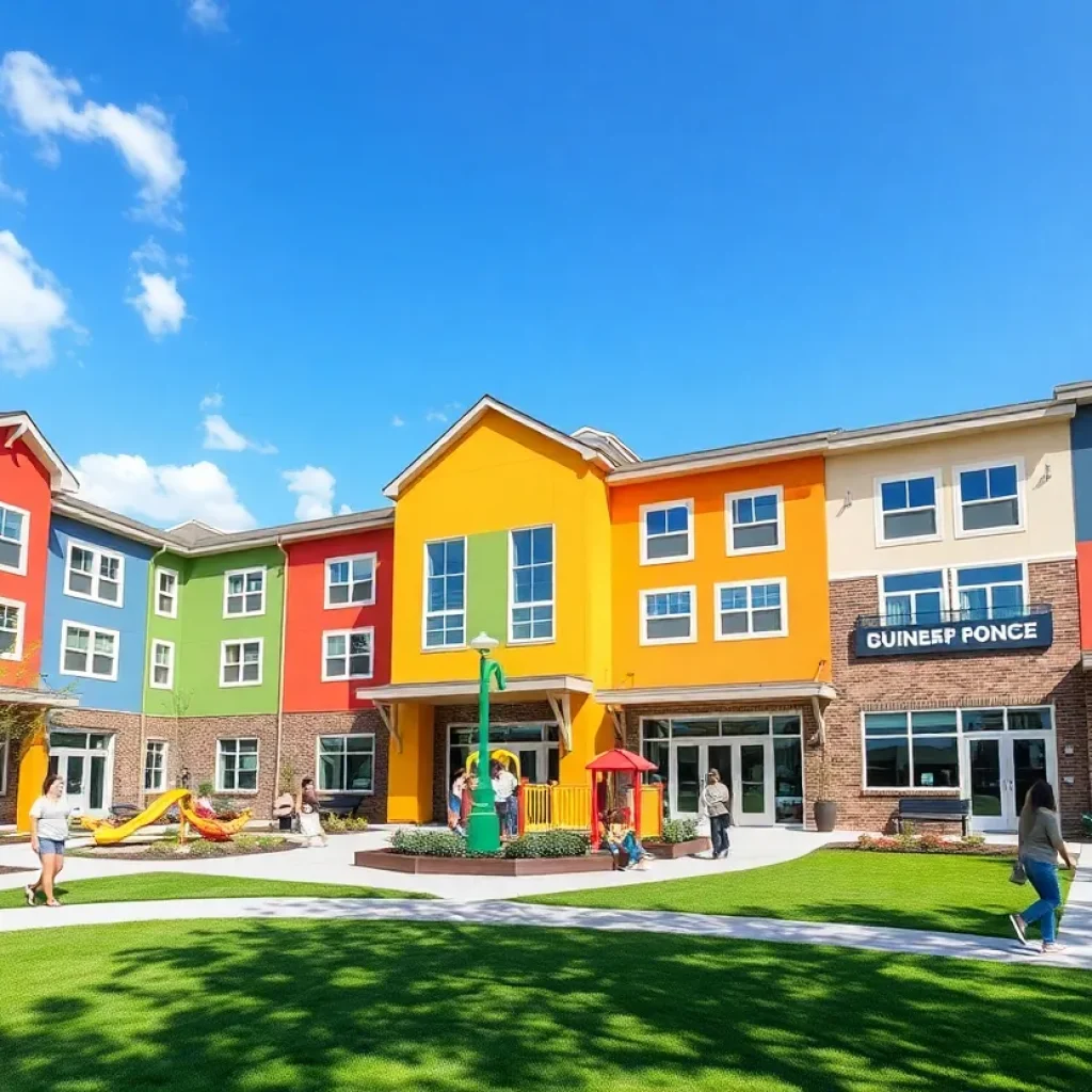 Exterior view of Nova Lofts, a new affordable housing complex in San Antonio.