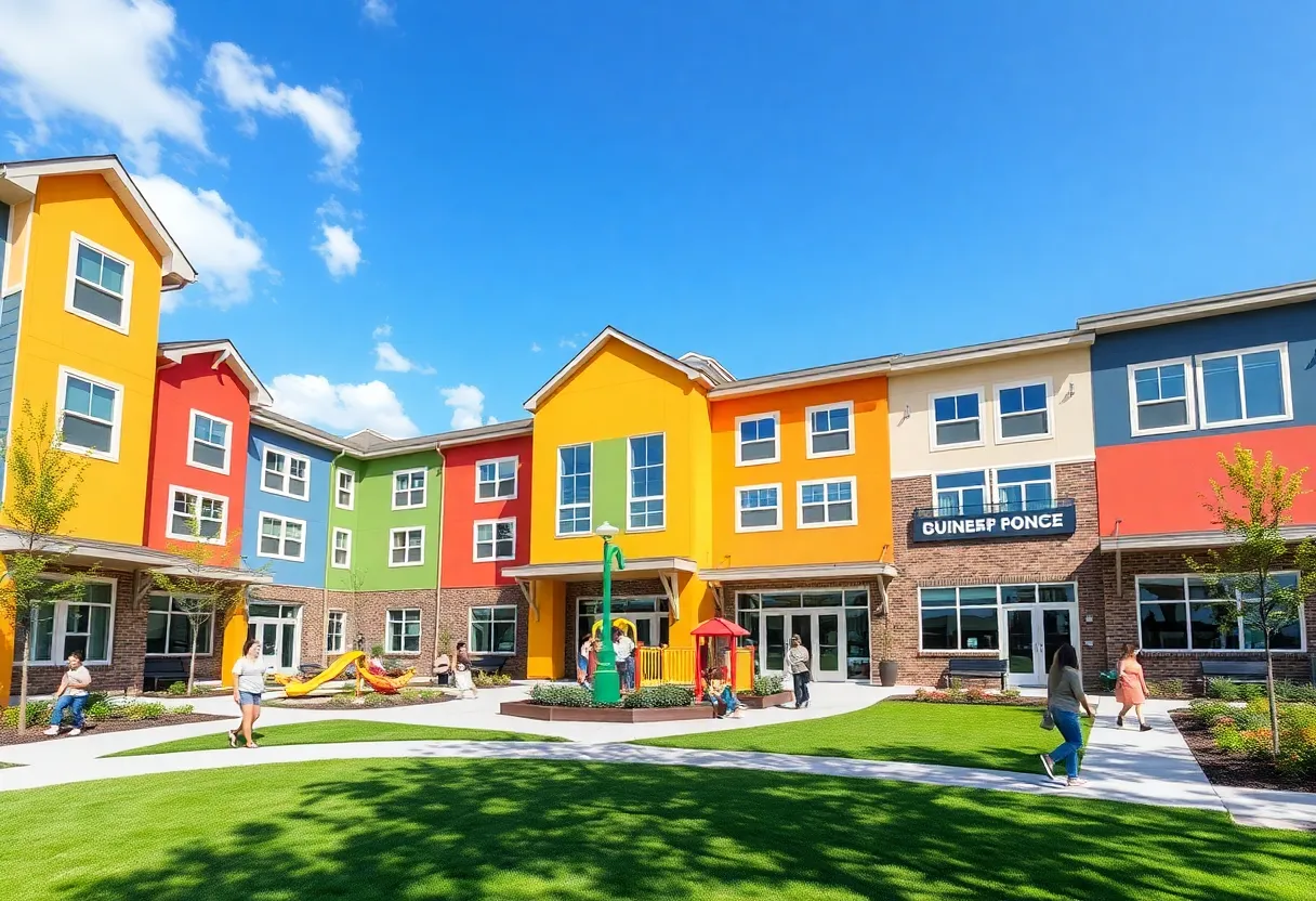 Exterior view of Nova Lofts, a new affordable housing complex in San Antonio.