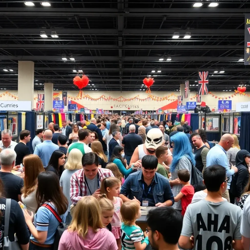 Crowd gathered at Pop Madness convention for Paul Scheer's event