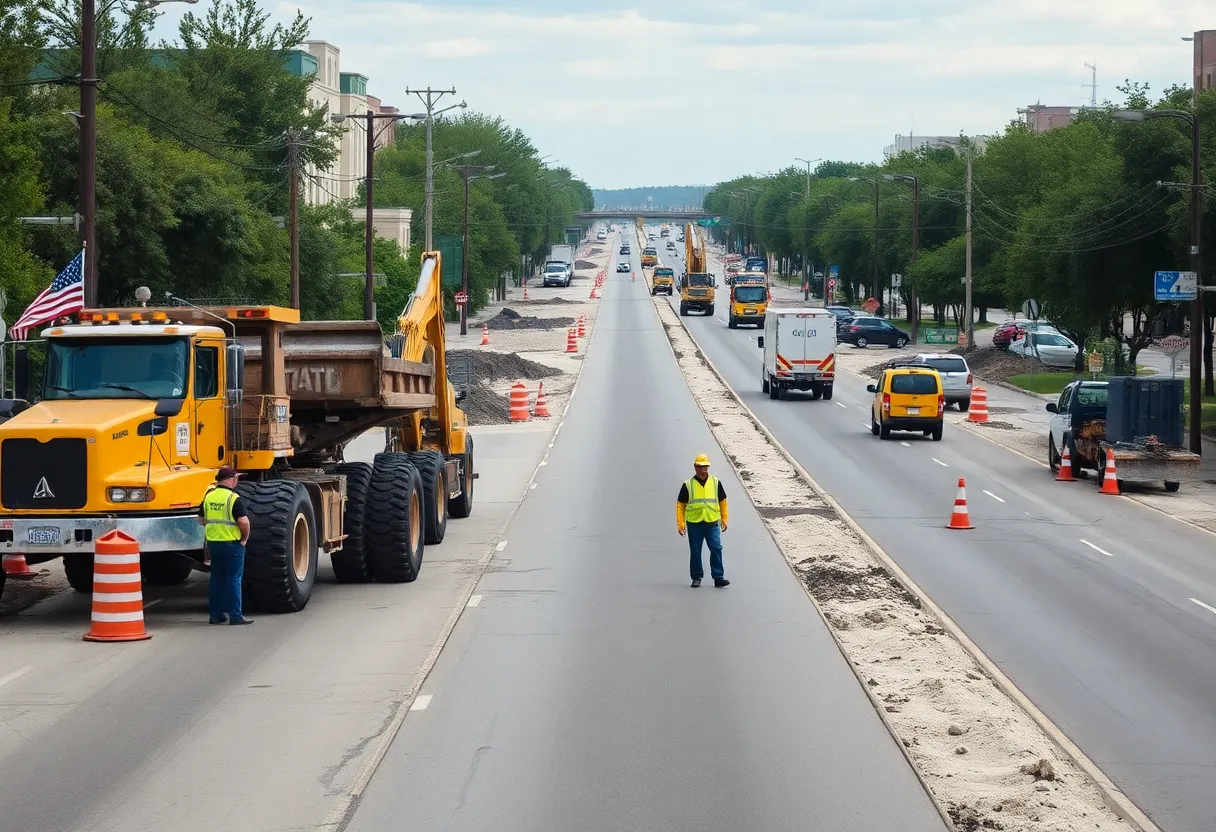 View of construction work in San Antonio