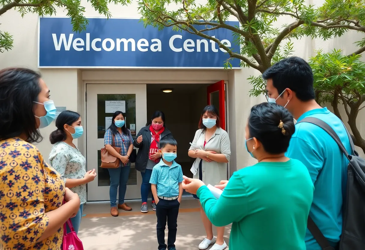 A vibrant health center in San Antonio, Texas, focusing on community vaccination efforts.