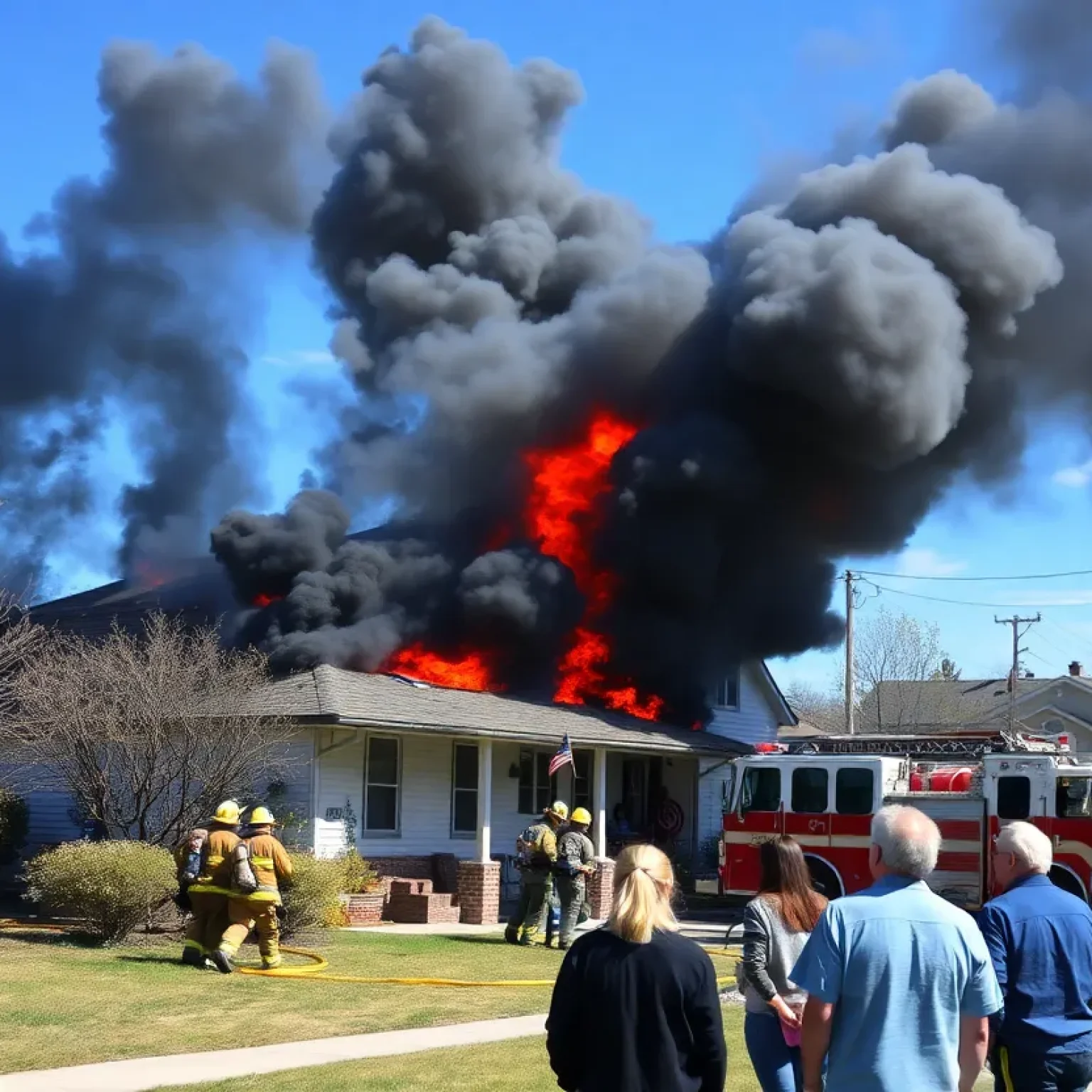 Firefighters battling a house fire in northeast San Antonio