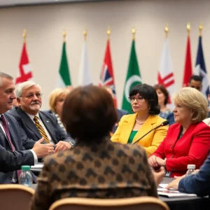 Mayors from North America discussing tariffs and economic impacts