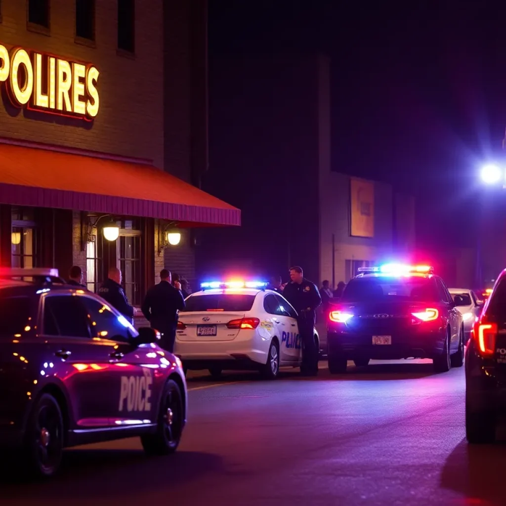 Scene of police activity in San Antonio during a shooting incident