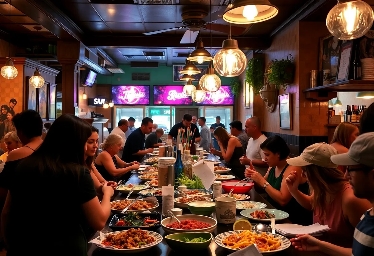 Diverse dishes being served at a San Antonio restaurant