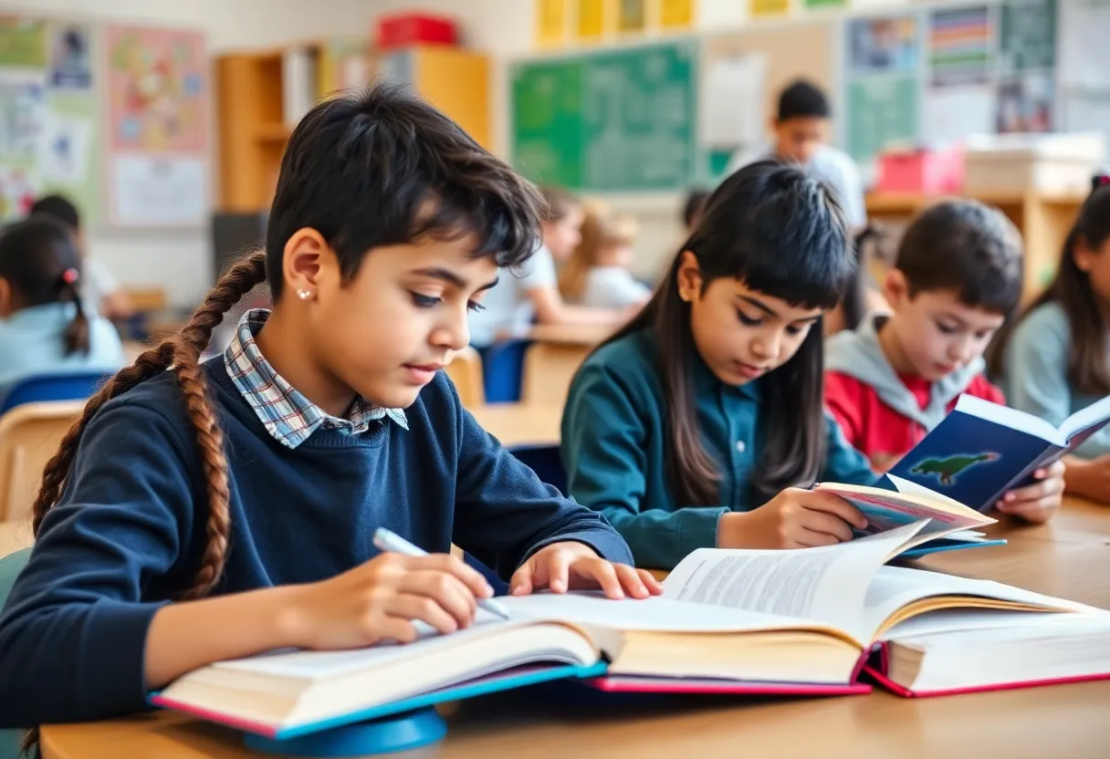 Children engaging in various educational activities