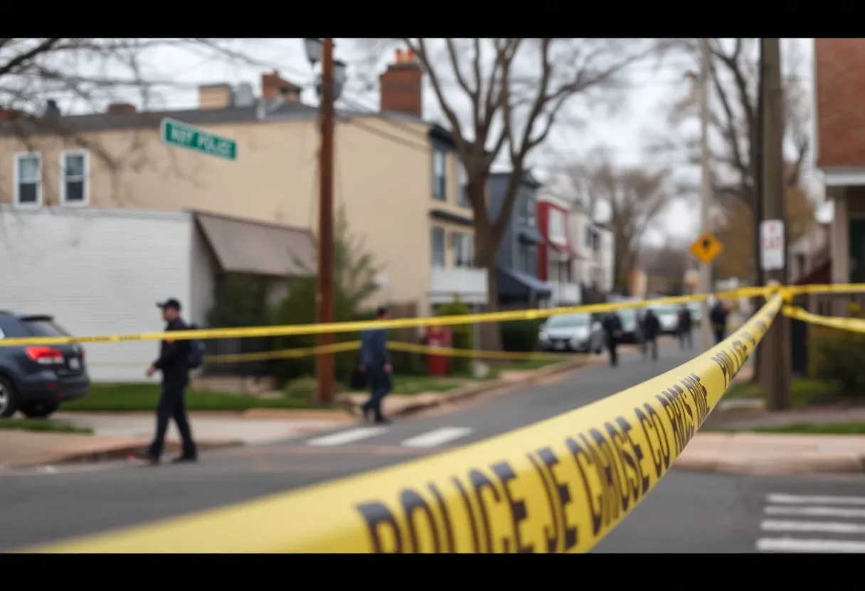 Police action at the scene of a double shooting in San Antonio.