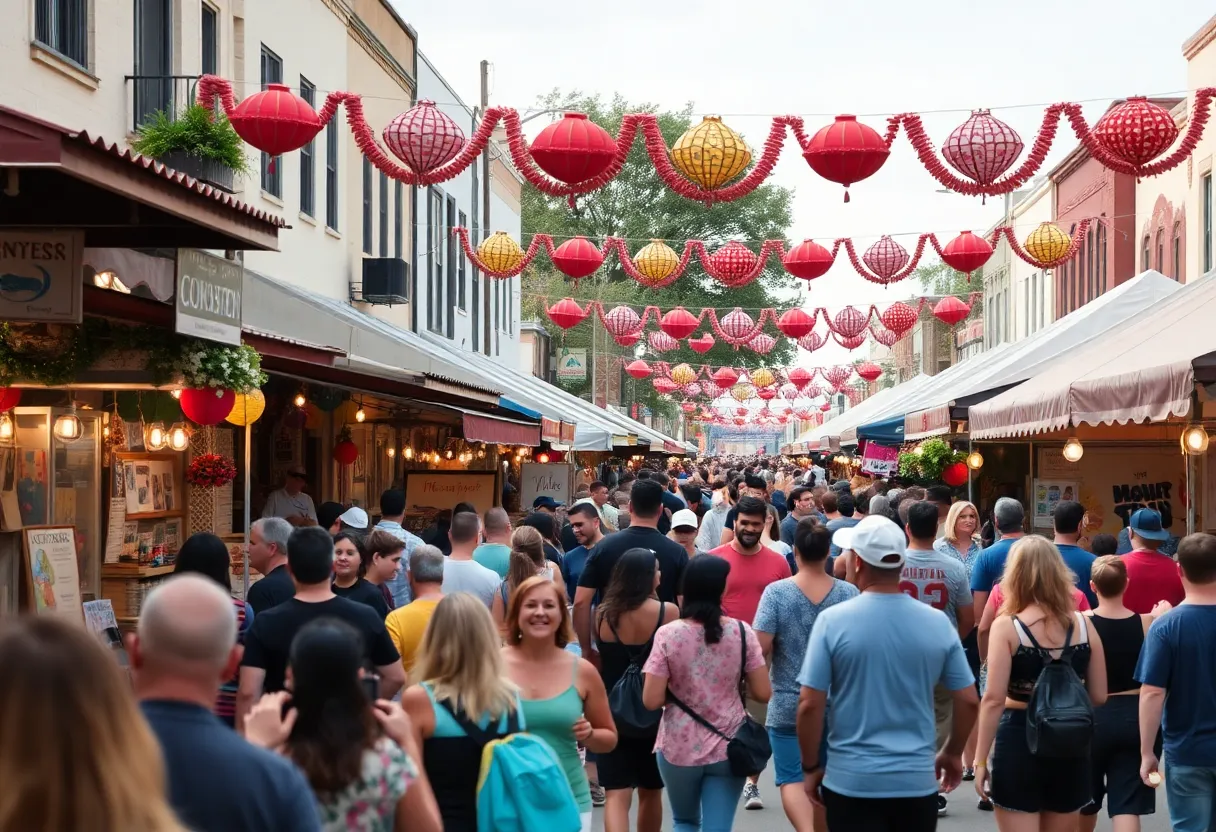 Vibrant street festival in San Antonio showcasing community culture