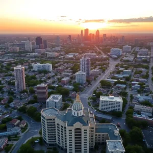 Aerial view of San Antonio showcasing urban expansion and developments