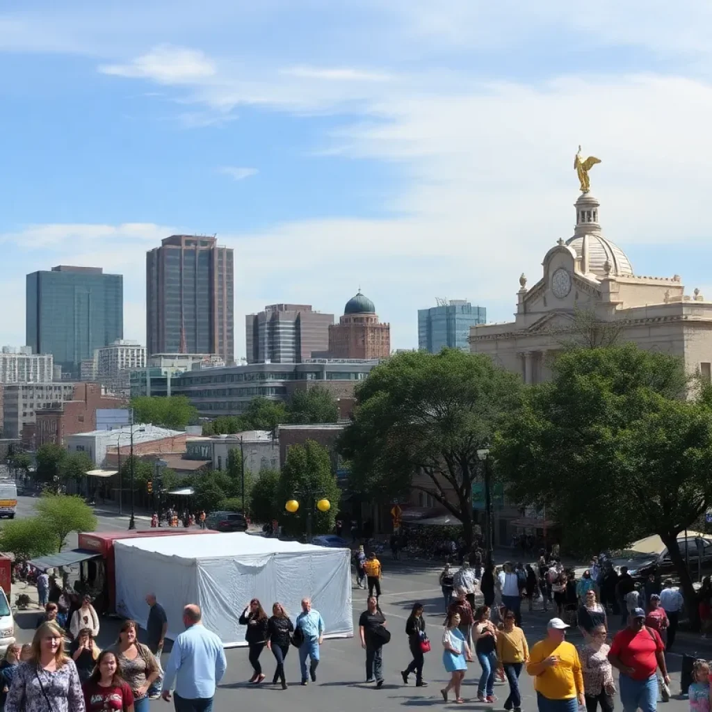 Urban landscape of San Antonio showing landmarks and local community vibes.