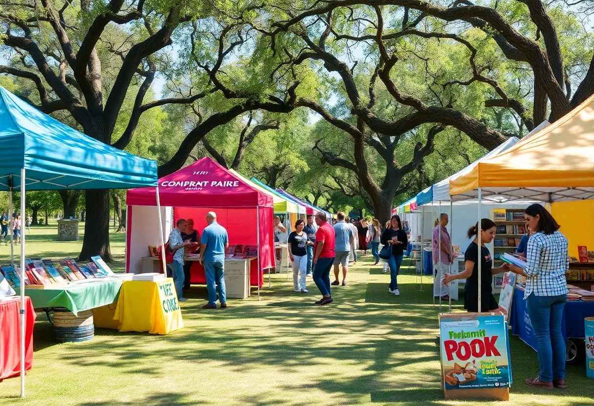 Community gathering at the Southside Book Fair in San Antonio