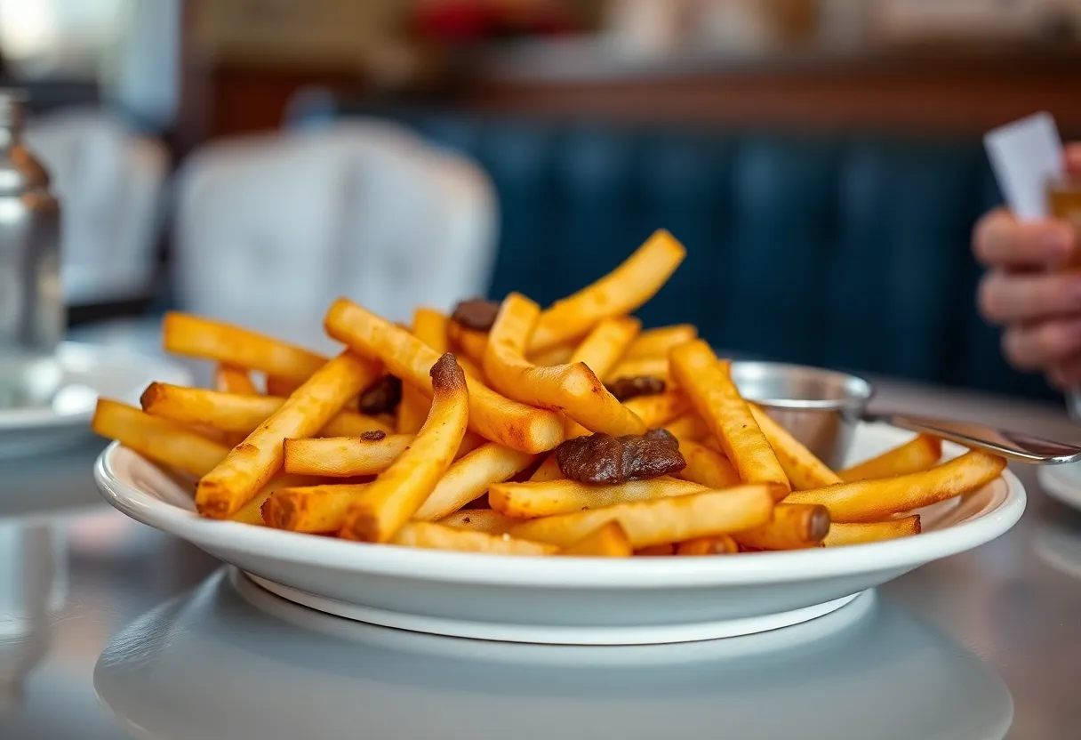 Crispy, golden fries cooked in beef tallow at Steak n Shake