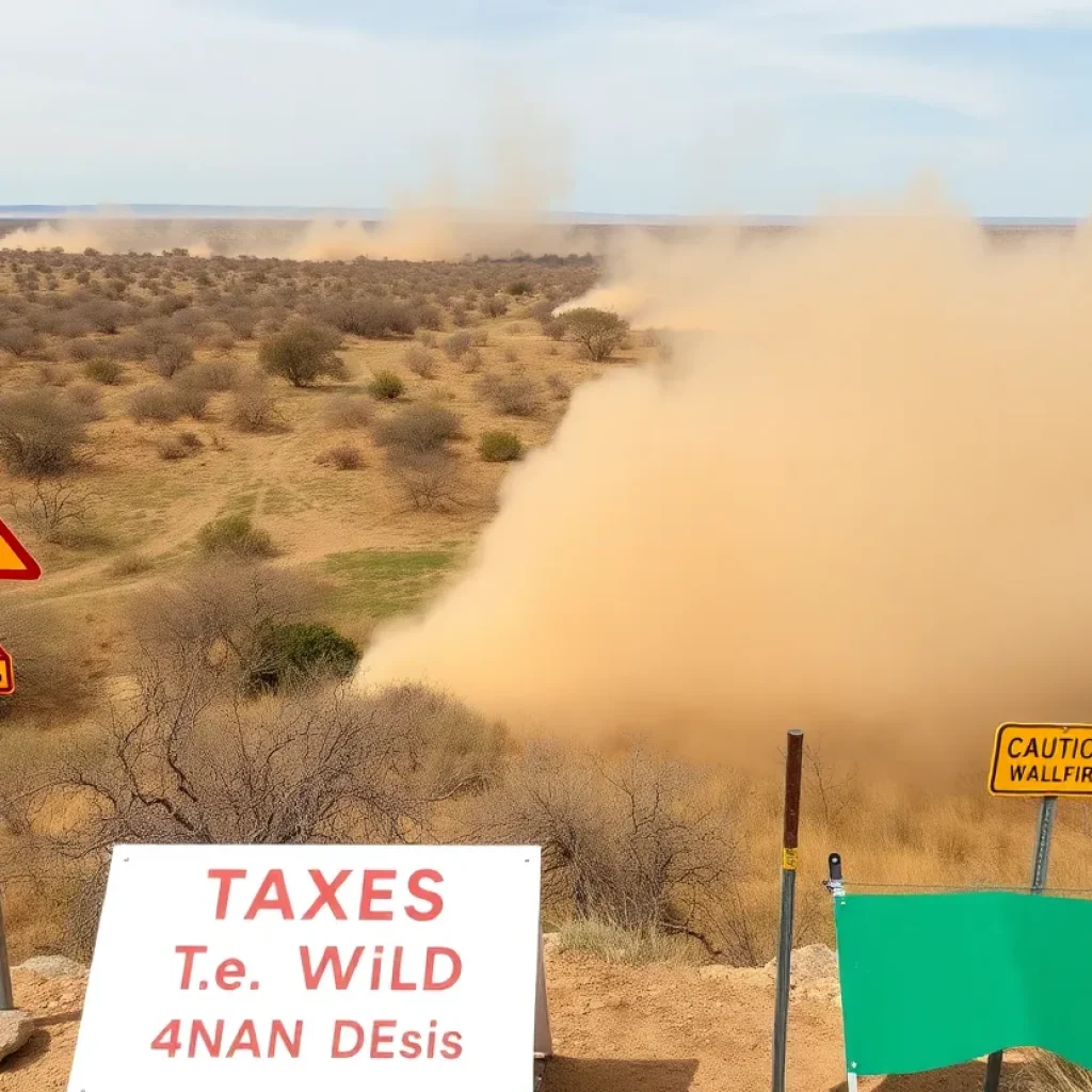 High winds and fire risks in Texas landscape