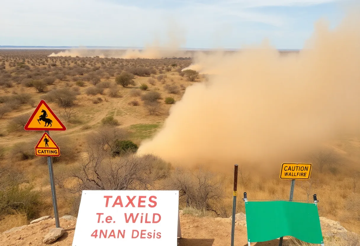 High winds and fire risks in Texas landscape