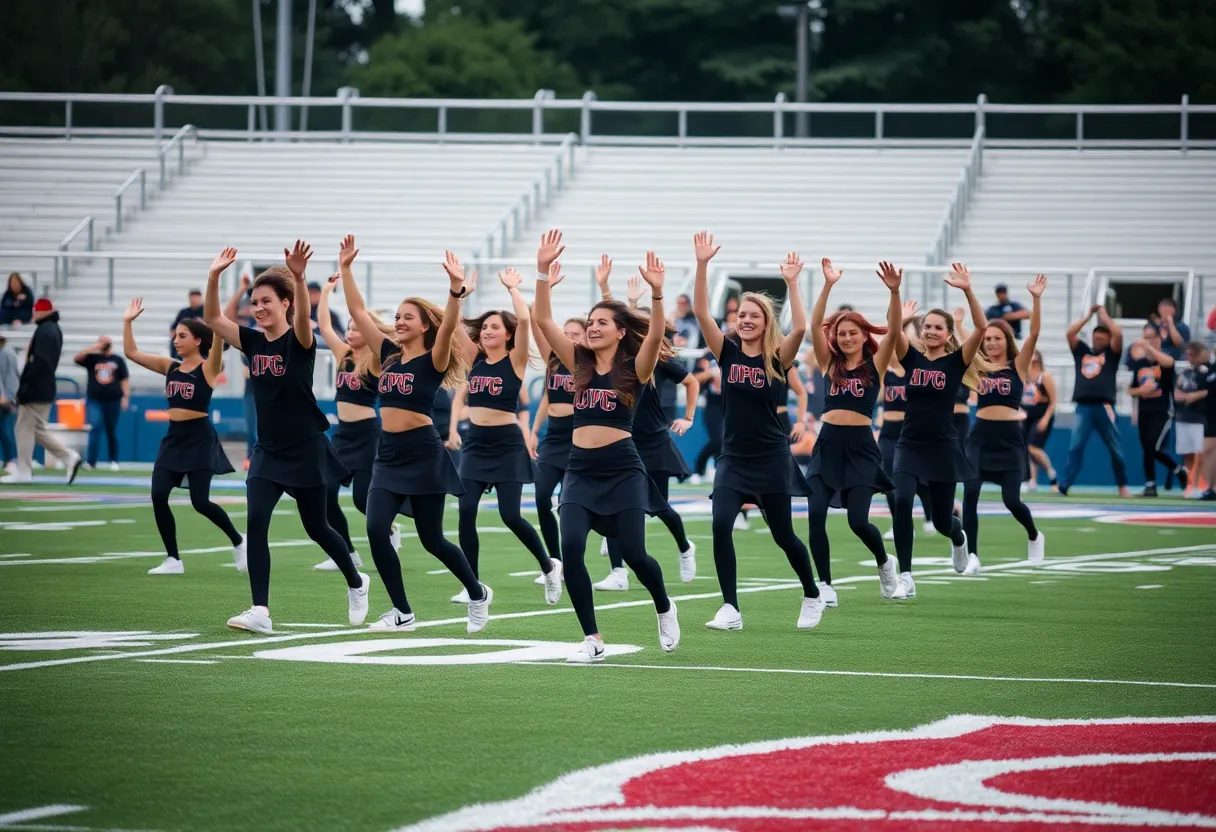 UTSA Pom Squad performing during a football game