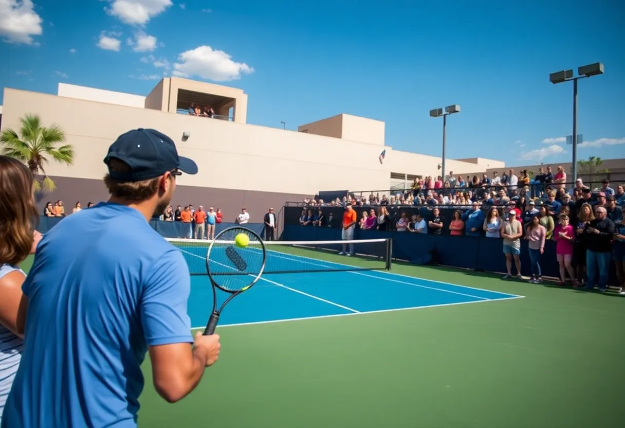 UTSA Women's Tennis Team playing against UNT