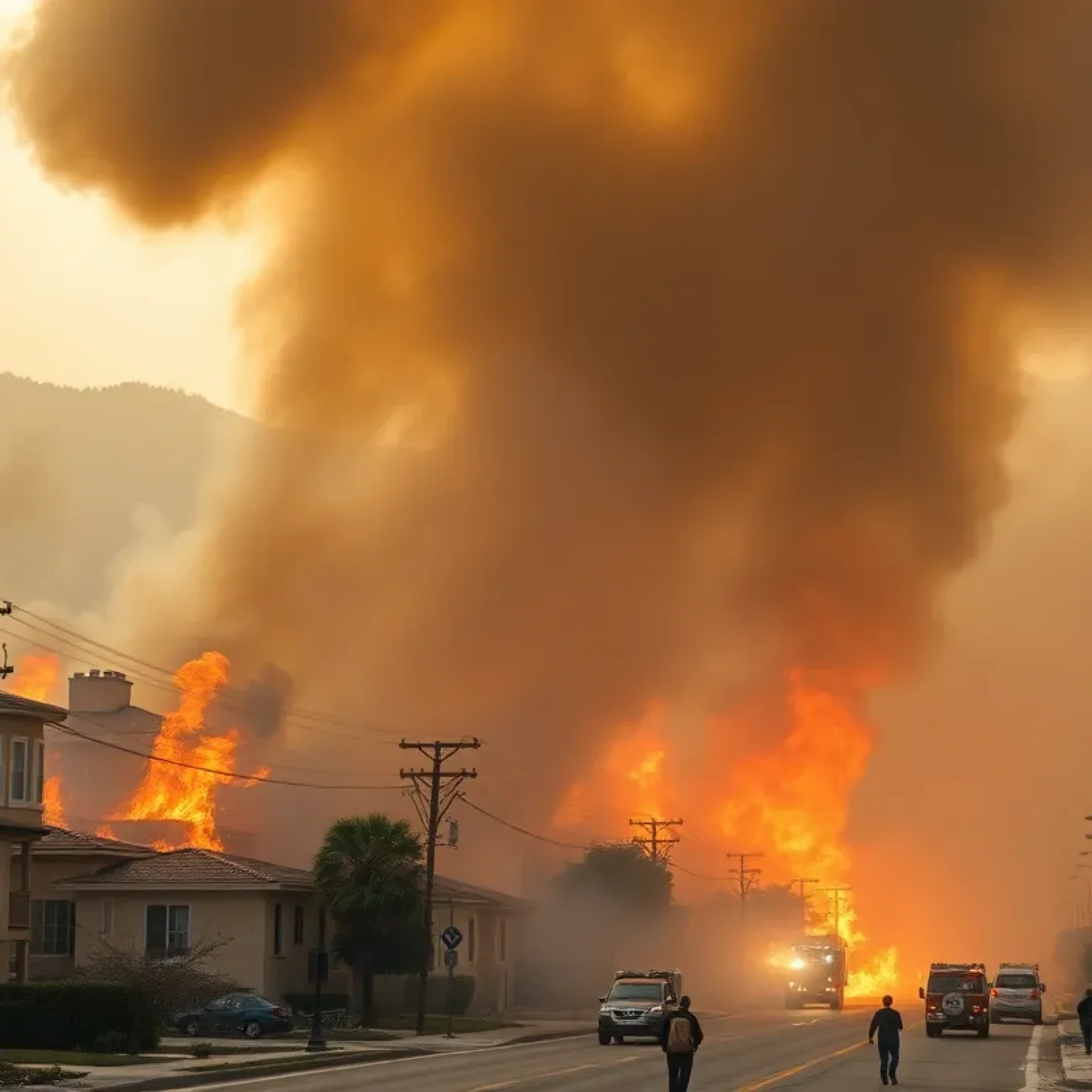 Firefighters combating wildfires in San Antonio