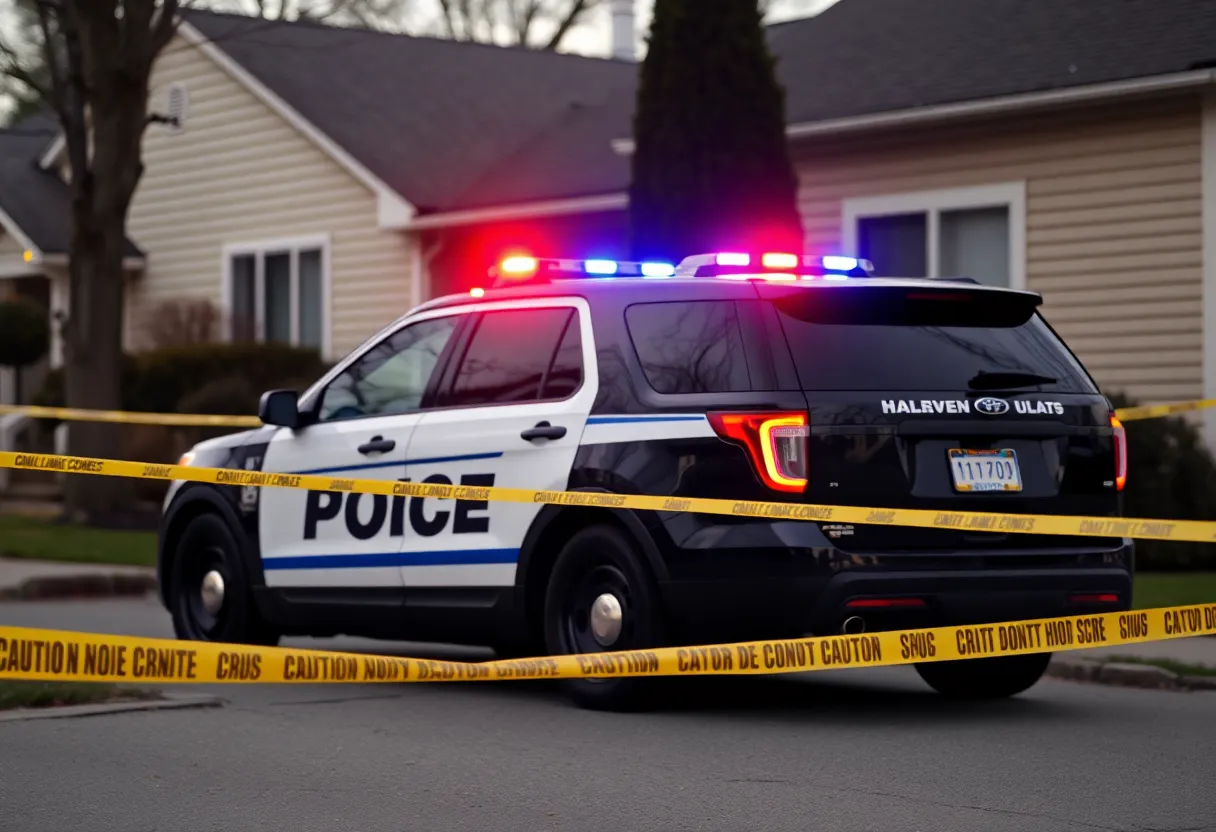 Police presence at a crime scene involving cocaine trafficking
