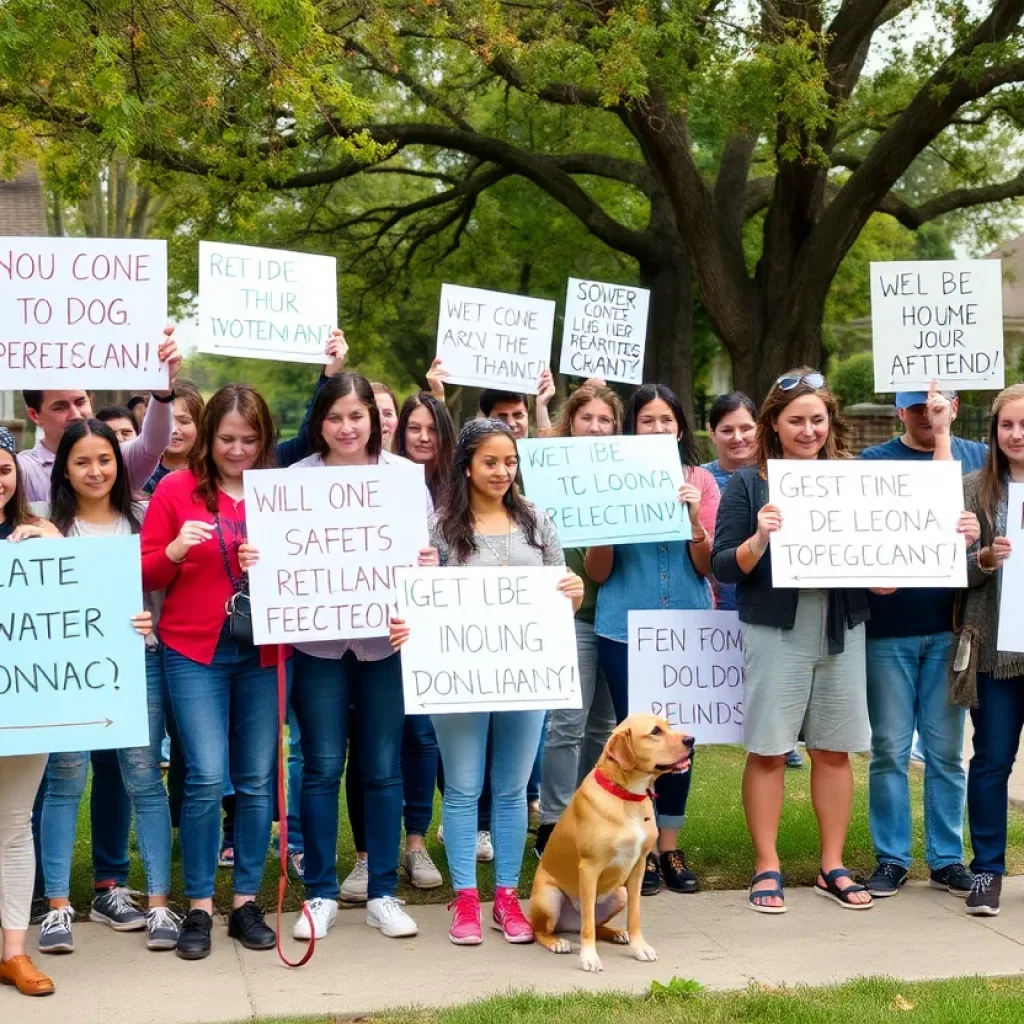 Community members rallying for dog safety in San Antonio