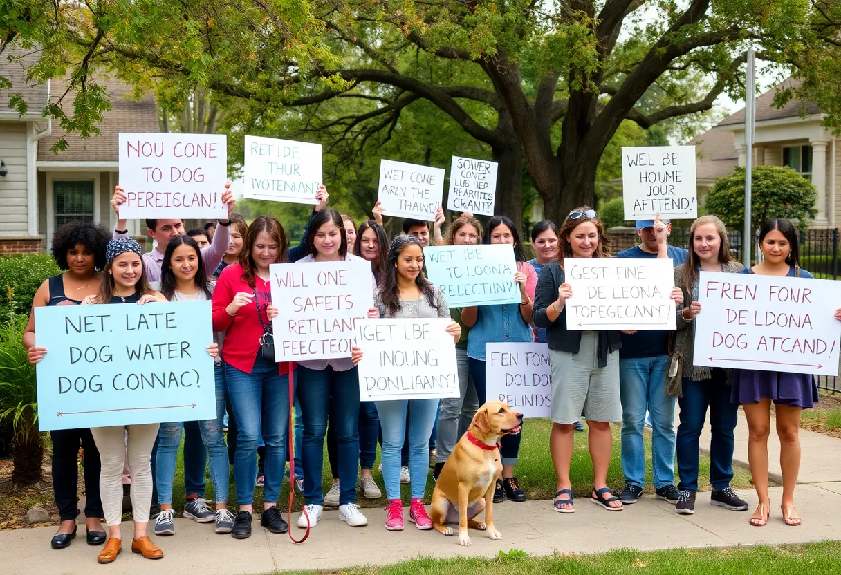 Community members rallying for dog safety in San Antonio