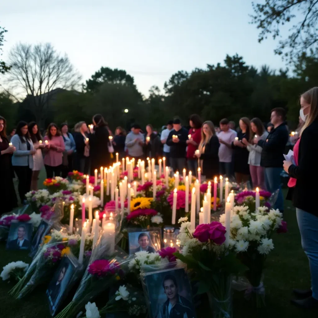 Candlelight vigil in memory of Erick Torres