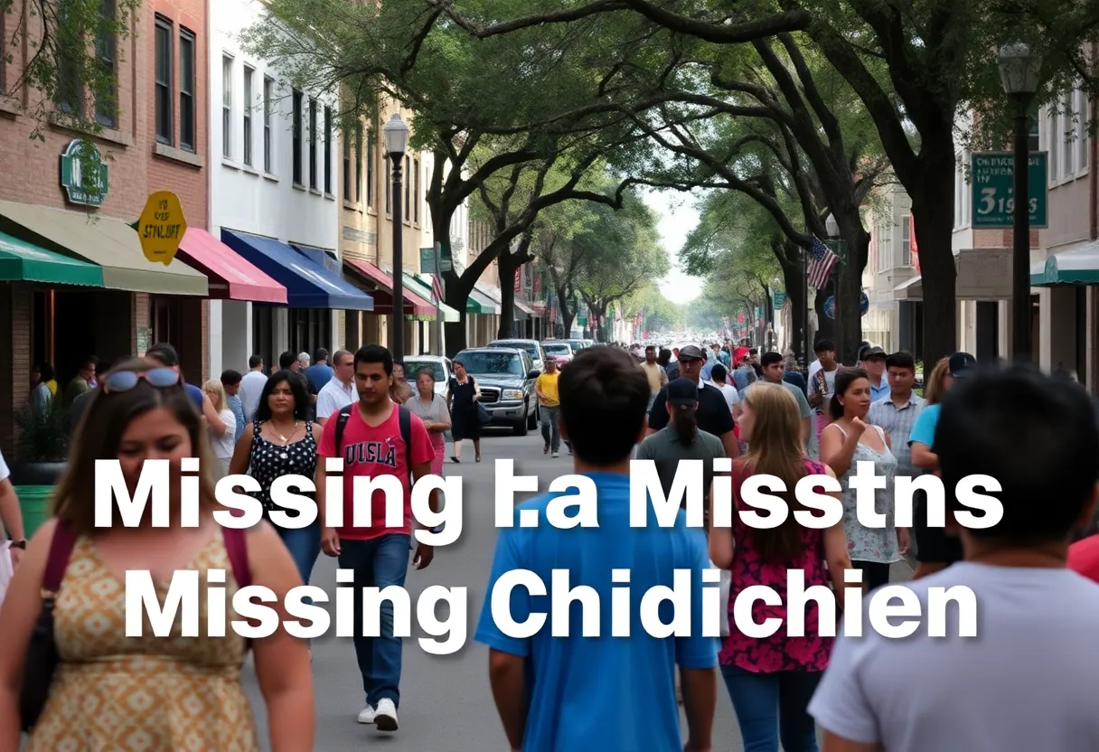 Community members looking around in San Antonio for missing girls