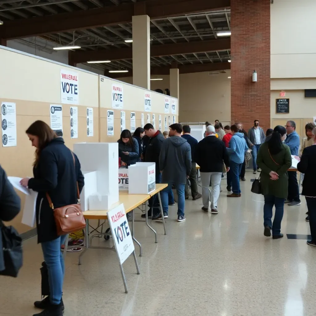 Voters at a polling place in San Antonio during early voting