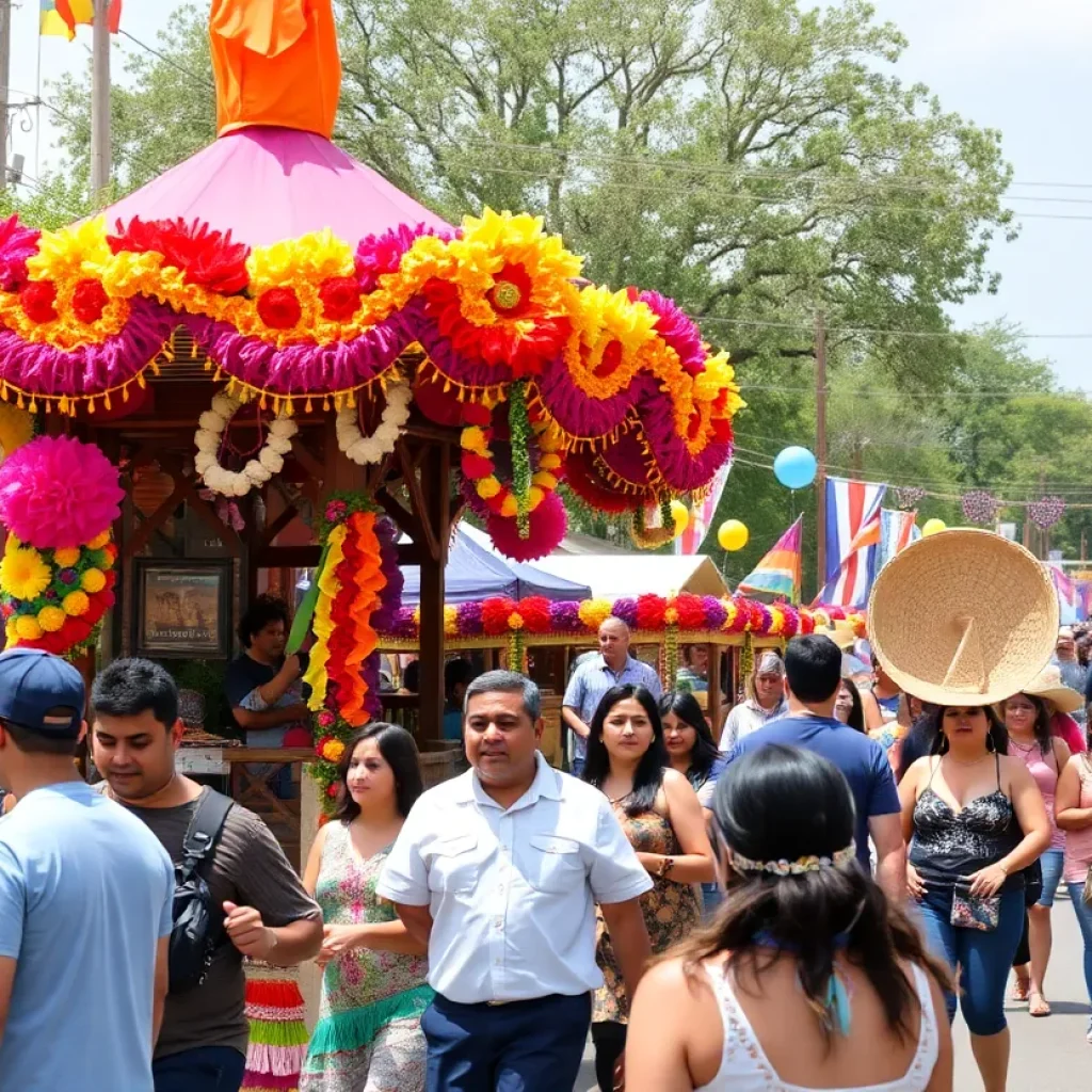 A lively scene from Fiesta San Antonio showing cultural diversity and celebration.