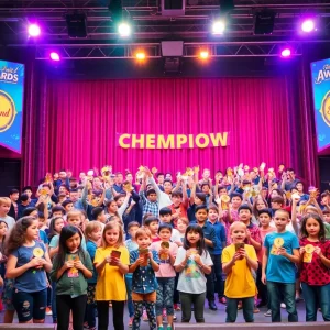 Dazzling stage at the Joci Awards featuring young performers