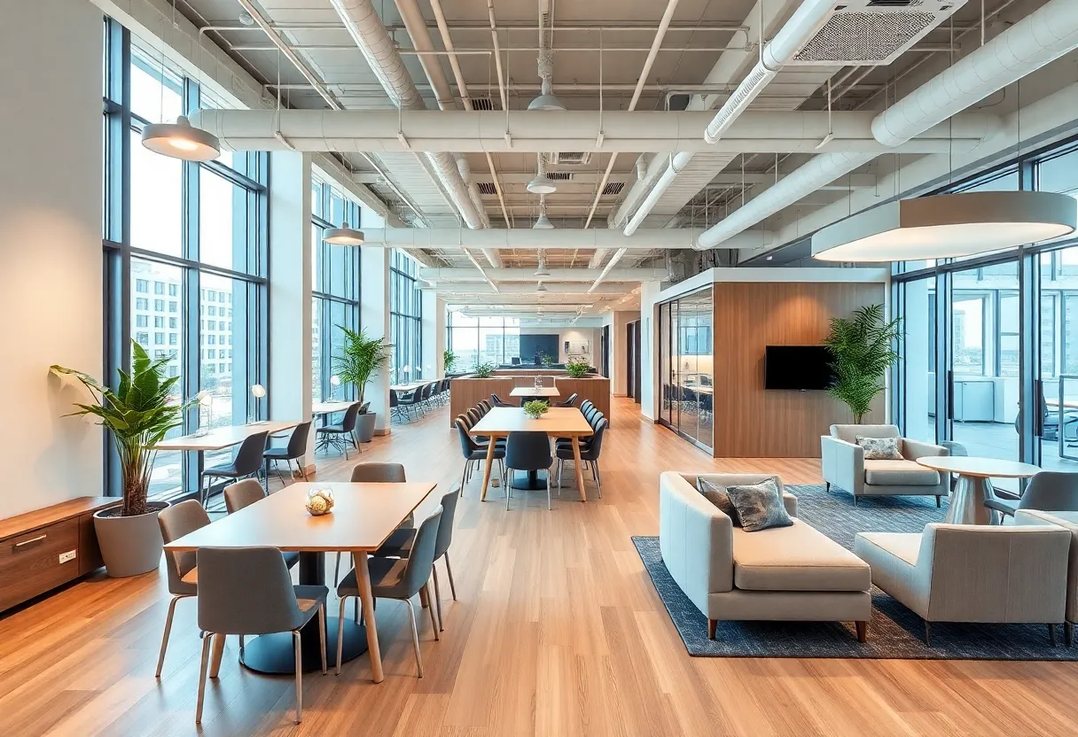 Modern workspace at USAA headquarters