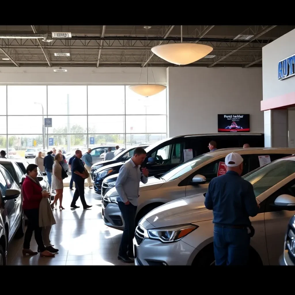 A car dealership in San Antonio amidst community discussions