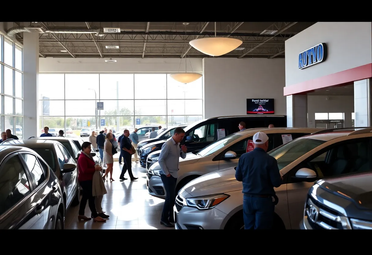 A car dealership in San Antonio amidst community discussions