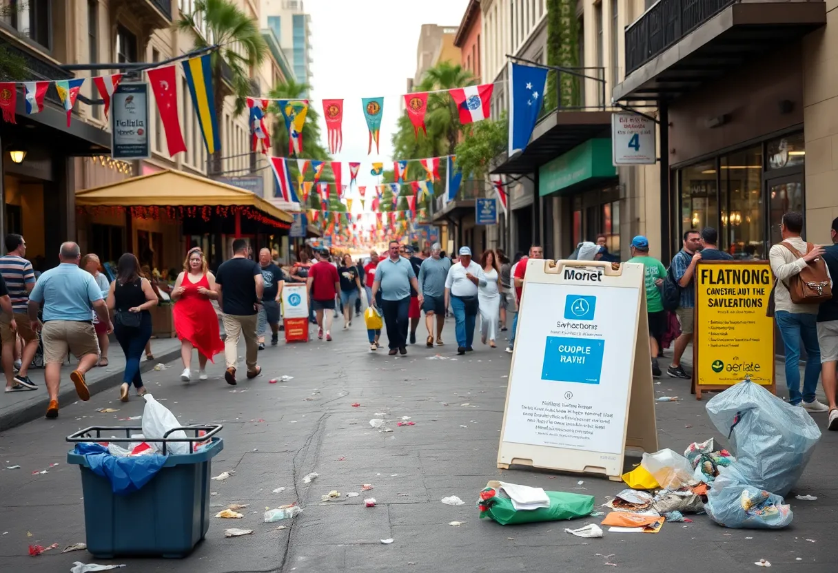 A lively view of San Antonio, Texas streets with urban scenery.