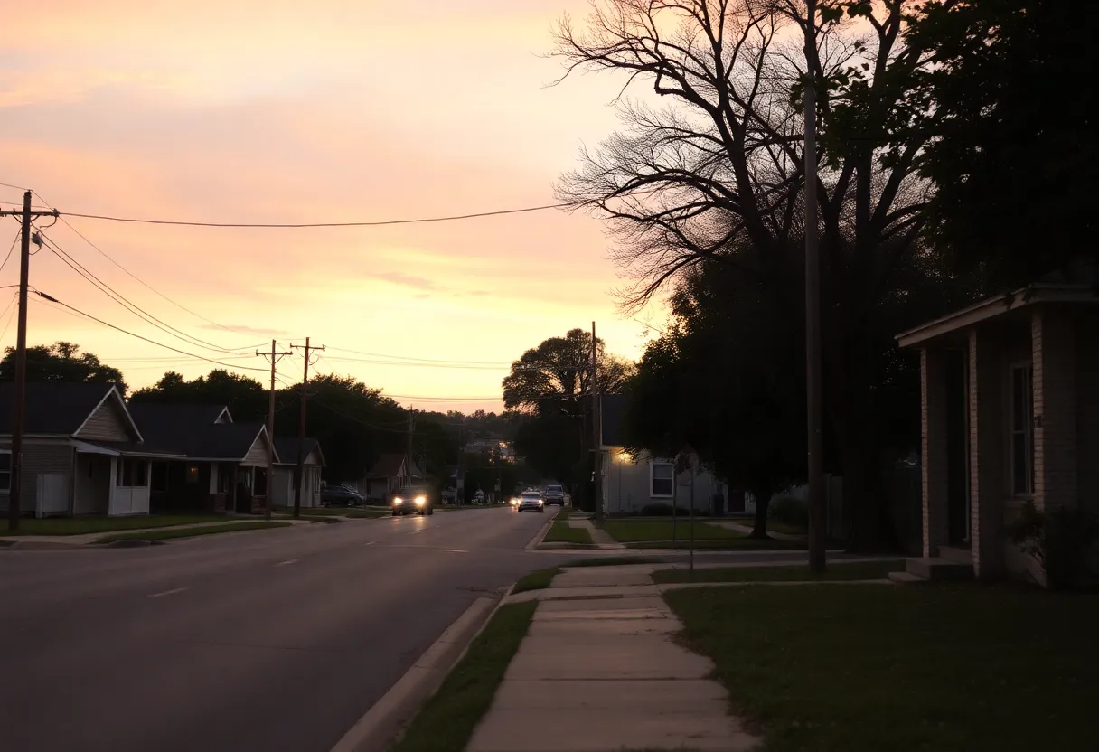 Quiet San Antonio neighborhood symbolizing community resilience