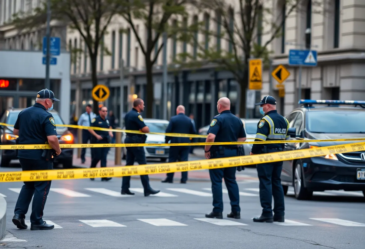 Police conducting a crime investigation in San Antonio