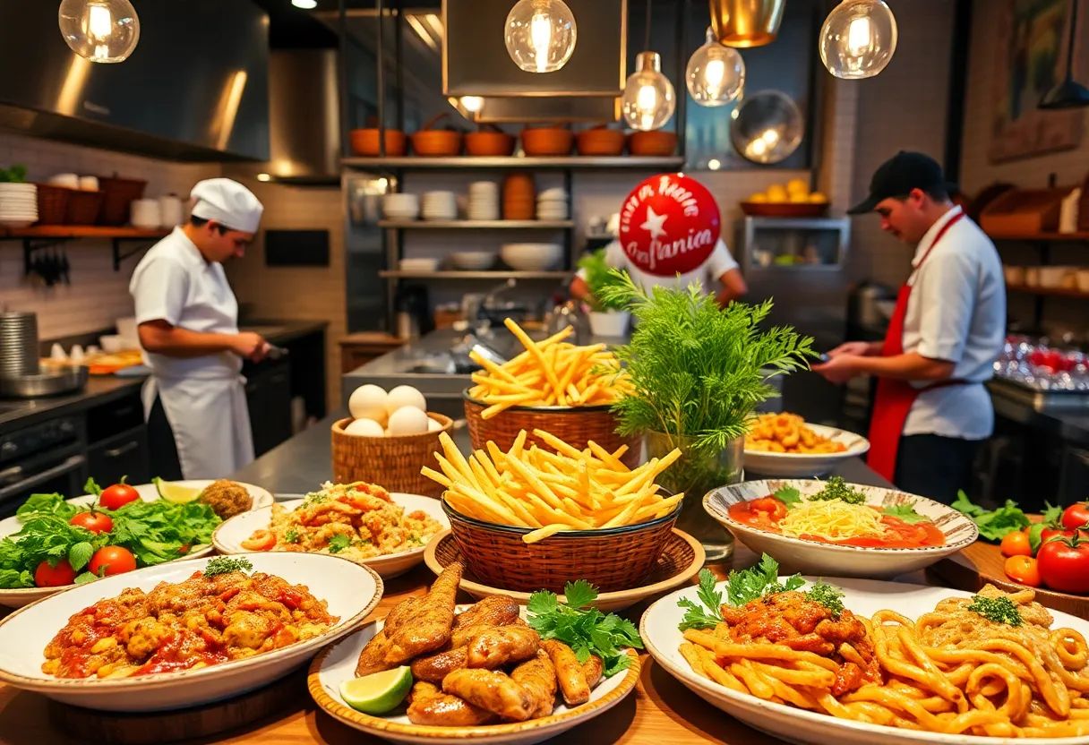 Chefs preparing food in San Antonio's vibrant culinary scene